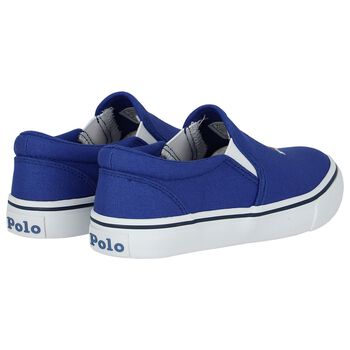 Boys Blue Bear Slip-On Trainers