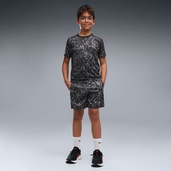 Boys Black Honeycomb Logo Shorts