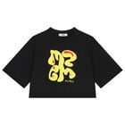 Girls Black Logo T-Shirt, 1, hi-res