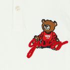 Boys Ivory Teddy Bear Polo Shirt, 1, hi-res