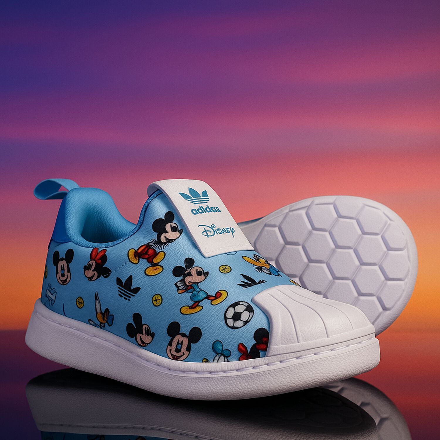 Blue Disney Superstar Trainers, 1, hi-res
