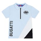 Younger Boys Blue Logo Polo Shirt, 1, hi-res