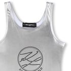Girls Silver Logo Swimsuit, 1, hi-res