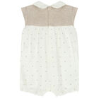 Baby Girls Beige & Ivory Romper, 1, hi-res