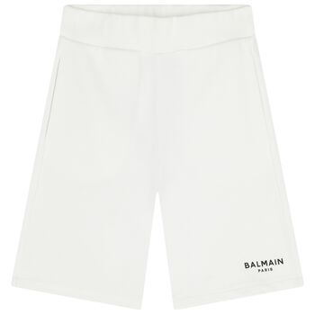Boys White Logo Shorts