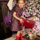 Girls Red Bow Socks, 4, hi-res