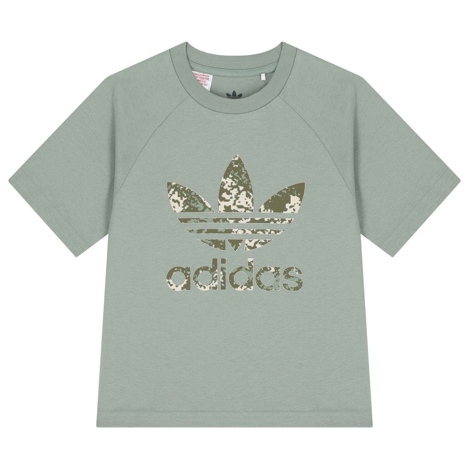 Boys Green Trefoil Logo Shorts Set, 1, hi-res