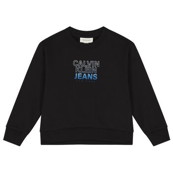 Boys Black Logo Sweatshirt