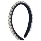 Girls Navy Blue Crystal Embellished Headband, 1, hi-res