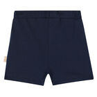 Baby Boys Navy Logo Shorts, 1, hi-res