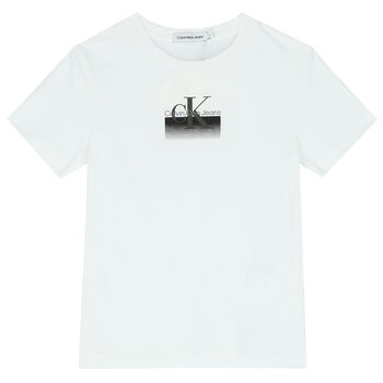 Boys White Logo T-Shirt