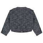 Girls Grey Tweed Cardigan, 1, hi-res