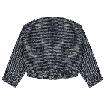 Girls Grey Tweed Cardigan