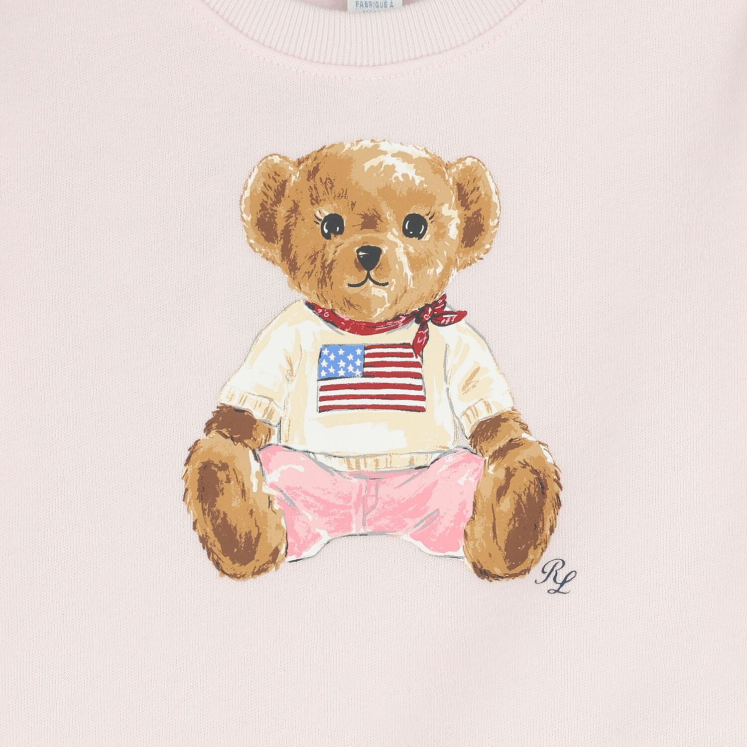Baby Girls Pink Polo Bear Tracksuit, 1, hi-res
