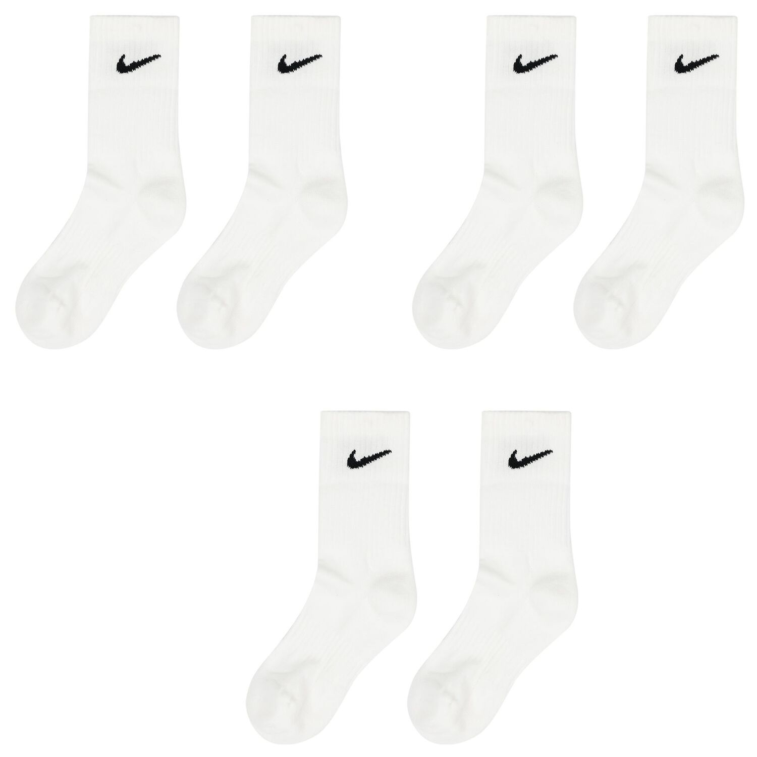 White Logo Socks ( 3-Pack ), 2, hi-res