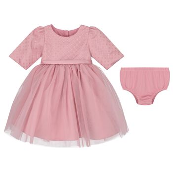 Younger Girls Pink Tulle Dress Set