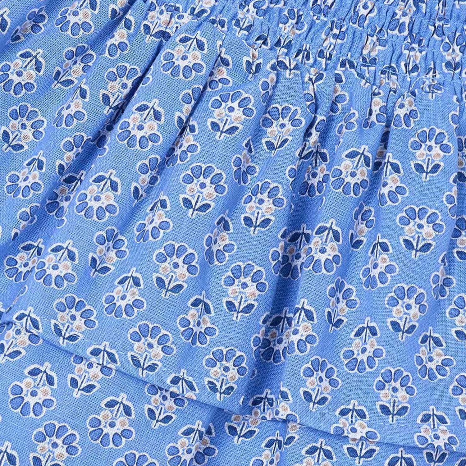 Girls Blue Floral Skirt, 2, hi-res