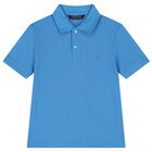 Boys Blue Polo Shirt, 3, hi-res