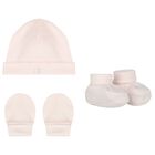 Baby Girls Pink Hat & Booties Gift Set, 3, hi-res