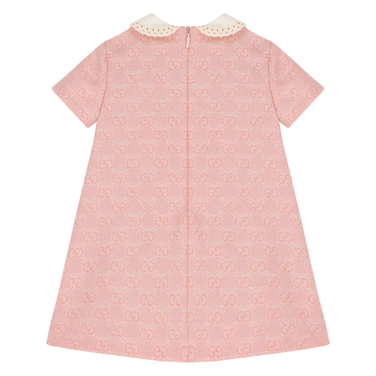Younger Girls Pink GG Dress, 1, hi-res