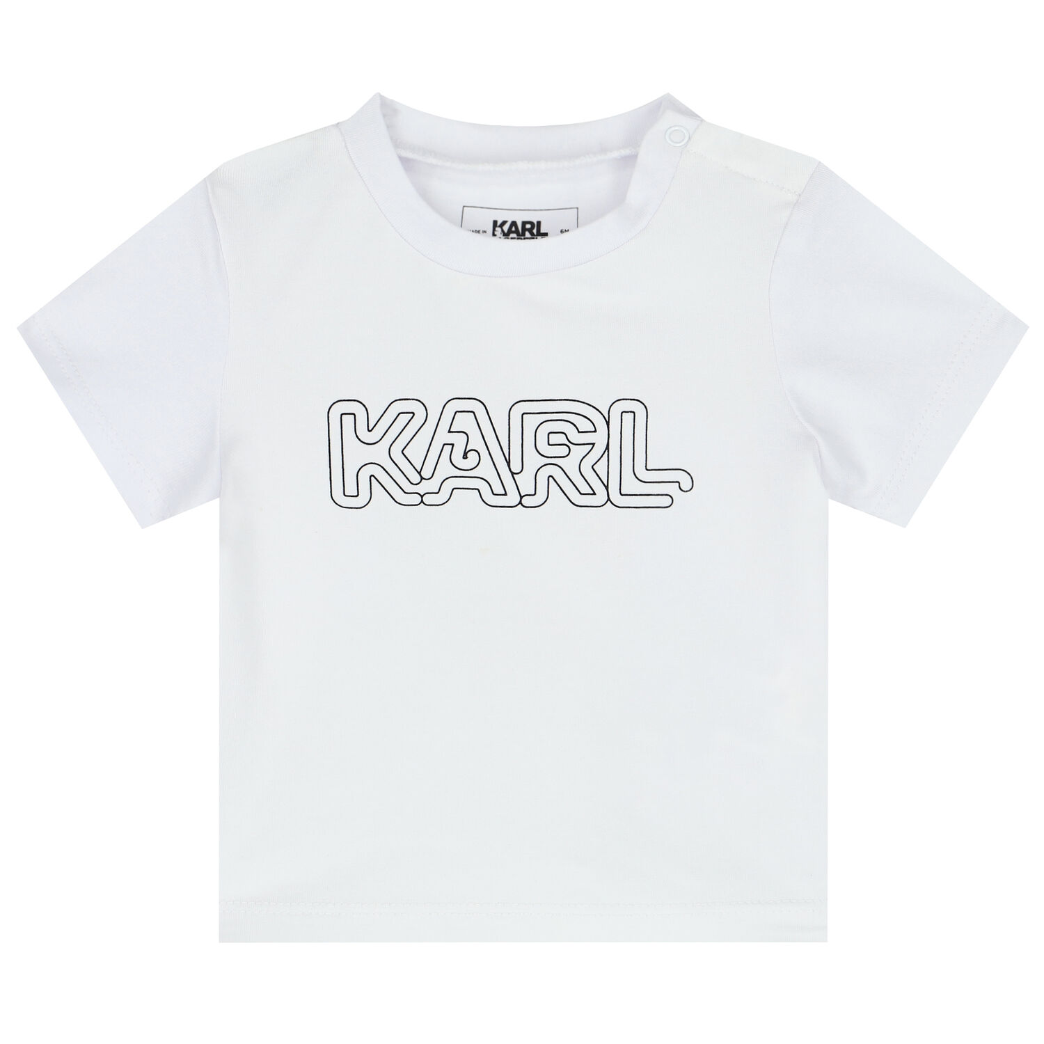 Younger Boys White & Blue Logo Shorts Set, 1, hi-res