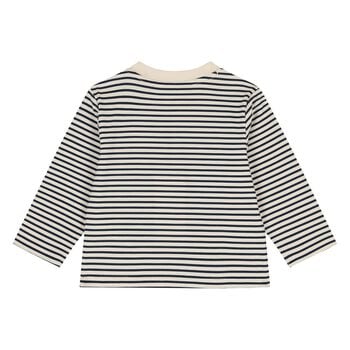 Younger Boys Ivory & Black Striped Leopard Cub Long Sleeve Top