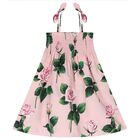 Girls Pink Roses Dress, 1, hi-res