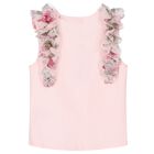 Girls Pink Ruffled Tulle Top, 2, hi-res