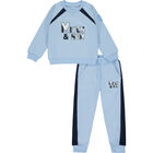 Boys Blue Logo Tracksuit, 1, hi-res