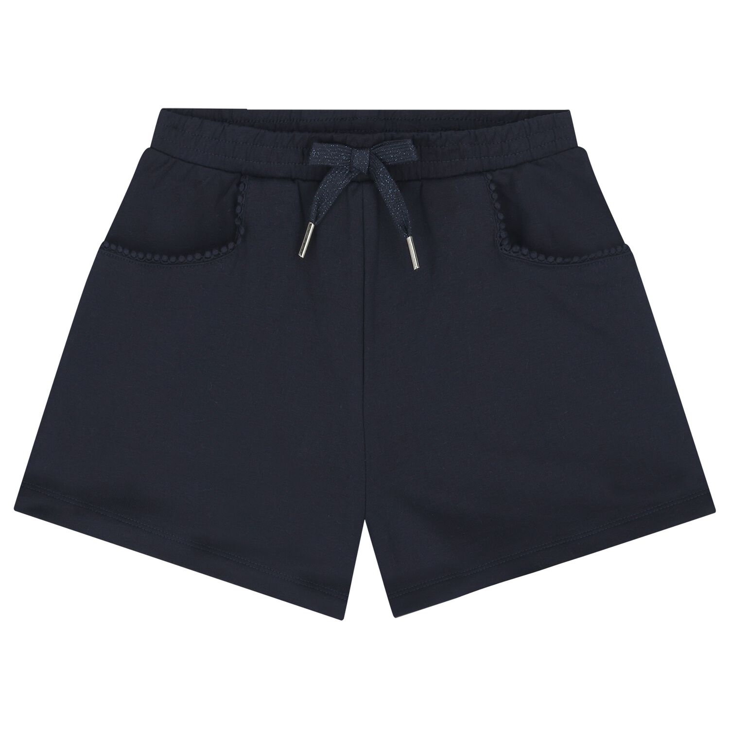 Girls Navy Blue Shorts, 6, hi-res