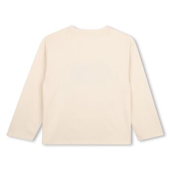 Beige Tiger & Friend Logo Long Sleeve Top