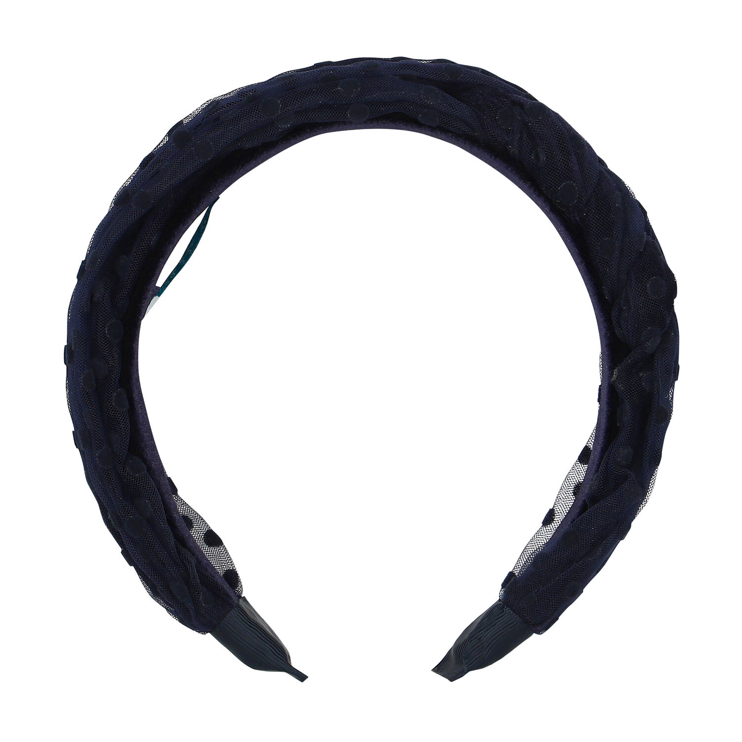 Girls Navy Tulle Headband, 1, hi-res