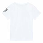 Boys White Holographic Logo T-shirt, 2, hi-res