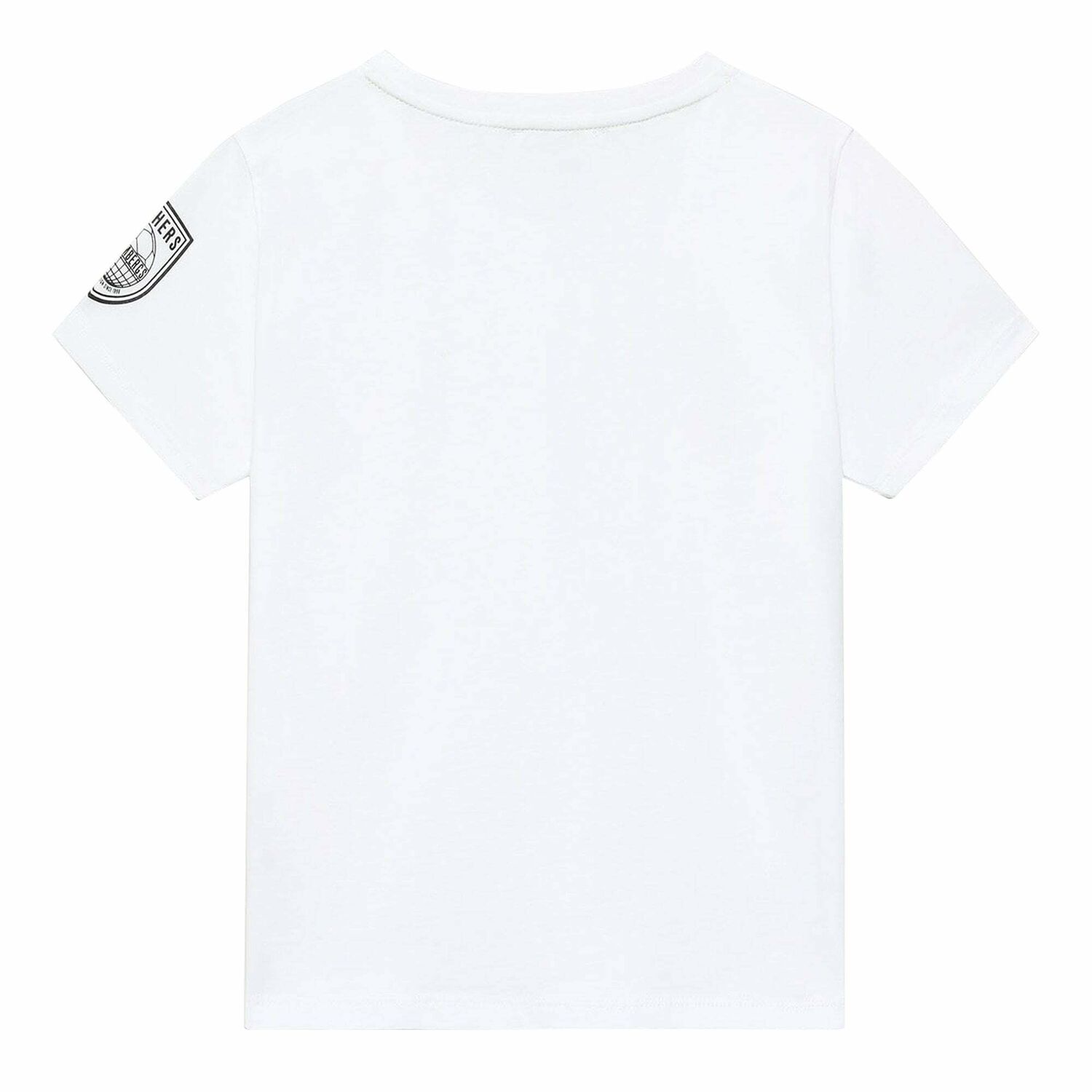Boys White Holographic Logo T-shirt, 2, hi-res