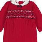 Baby Girls Red Bow Babygrow, 1, hi-res