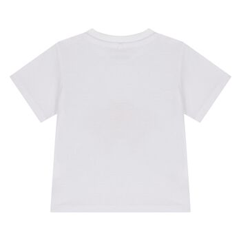 Younger Girls White Heart T-Shirt
