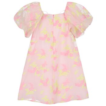 Girls Pink Bow Dress