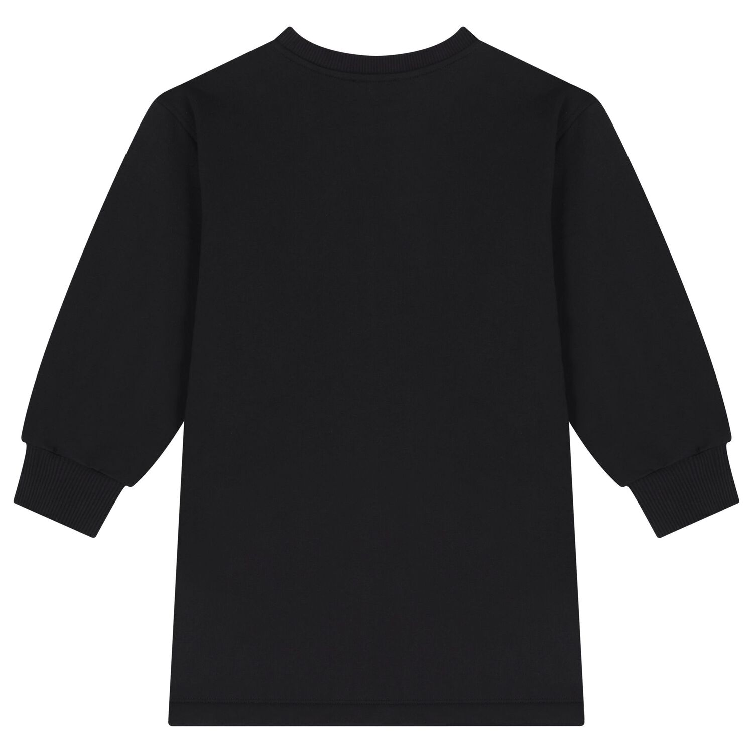 Girls Black Teddy Bear Logo Dress, 4, hi-res