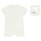 Ivory Teddy Bear Romper Gift Set, 1, hi-res