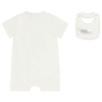 Ivory Teddy Bear Romper Gift Set