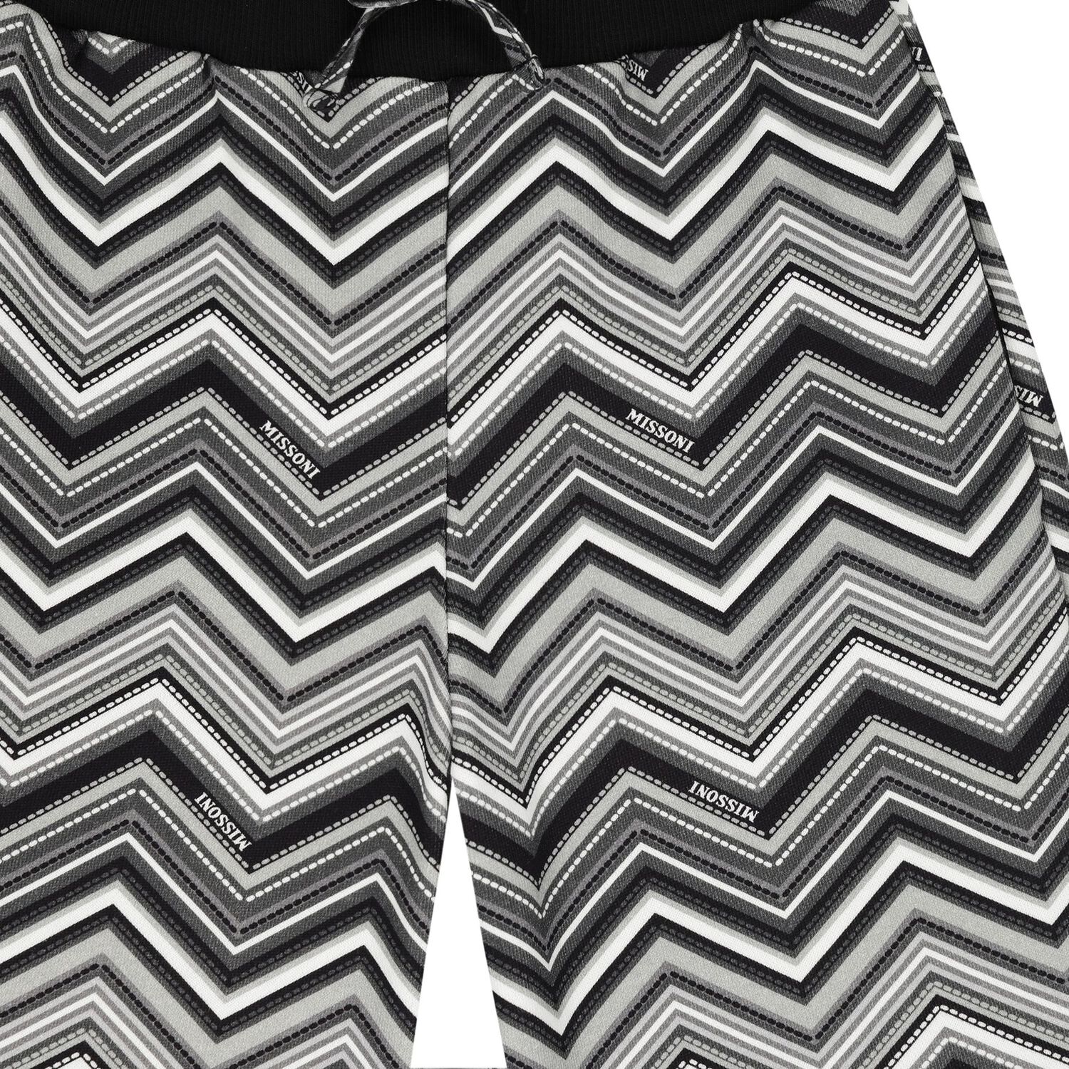 Boys Grey & Black Zig Zag Shorts, 1, hi-res