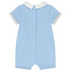 Baby Boys Blue Romper, 1, hi-res