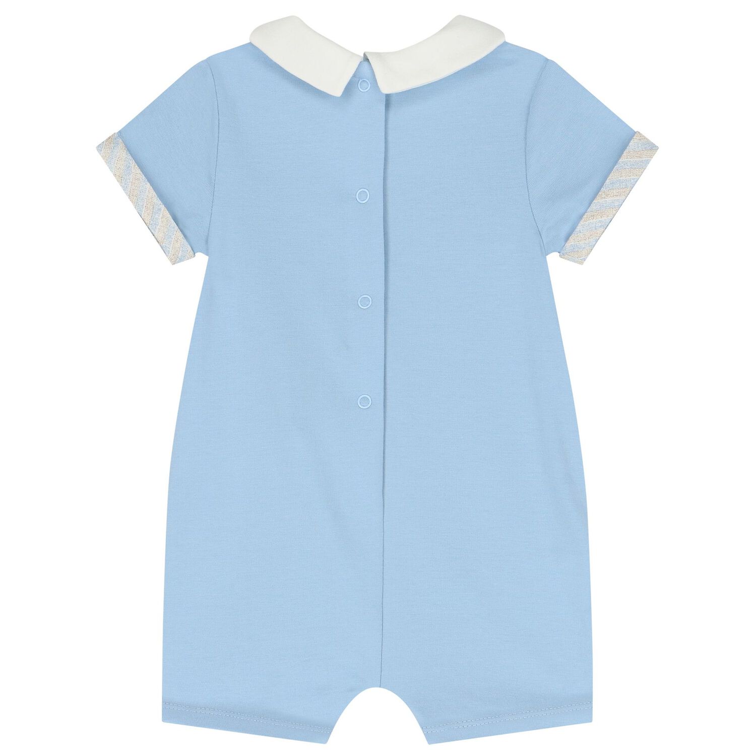 Baby Boys Blue Romper, 1, hi-res