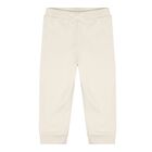 Baby Girls Beige Patchwork Bear Tracksuit, 1, hi-res