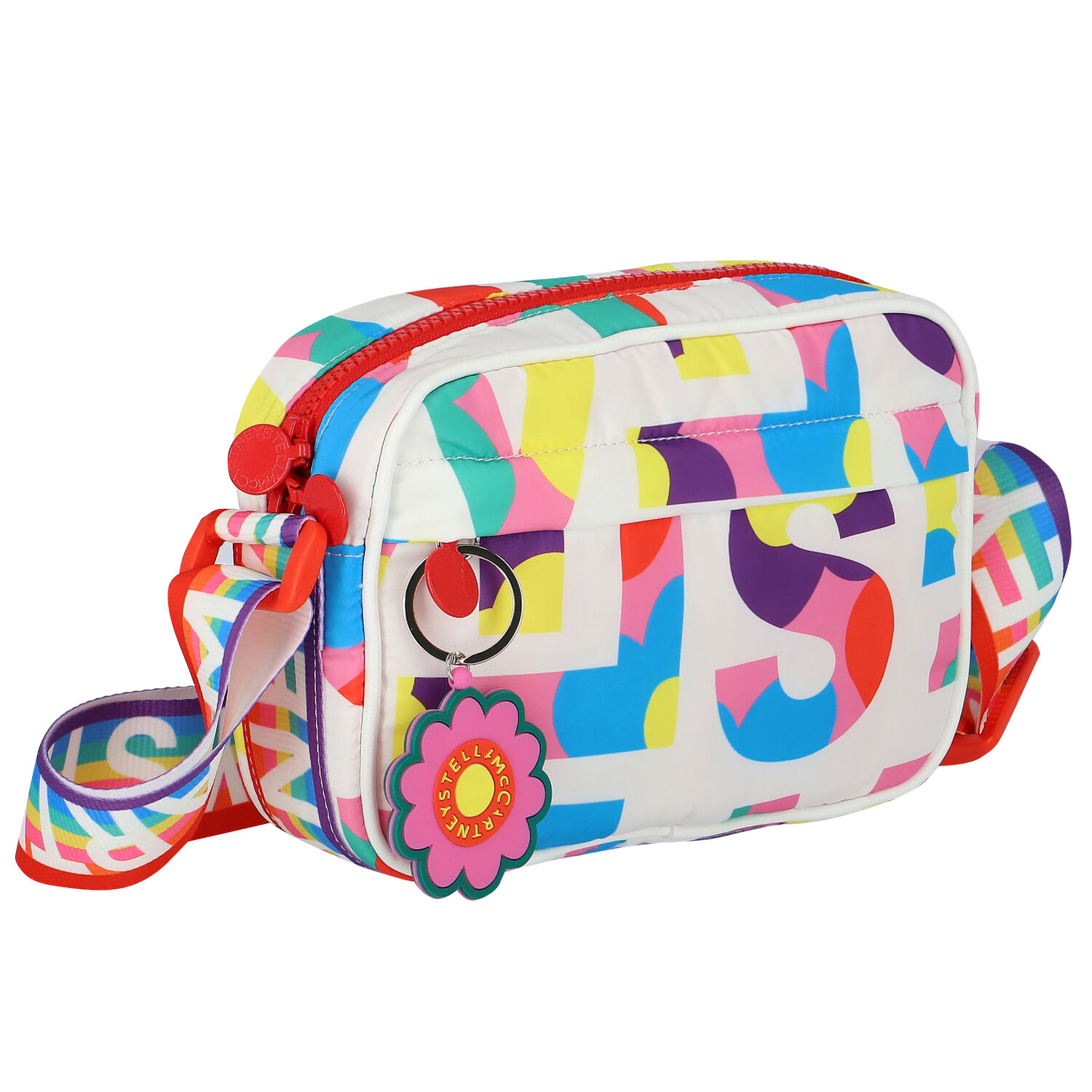 Girls White Logo Bag, 1, hi-res
