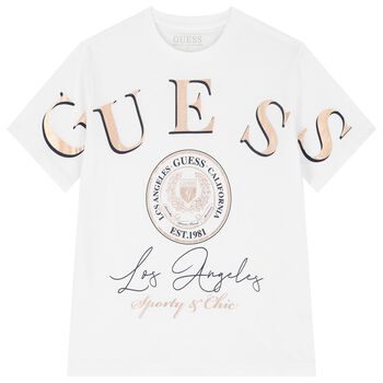Girls White Logo T-Shirt