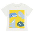 Younger Boys White Whale T-Shirt, 1, hi-res