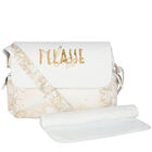 White & Beige Geo Map Baby Changing Bag, 1, hi-res