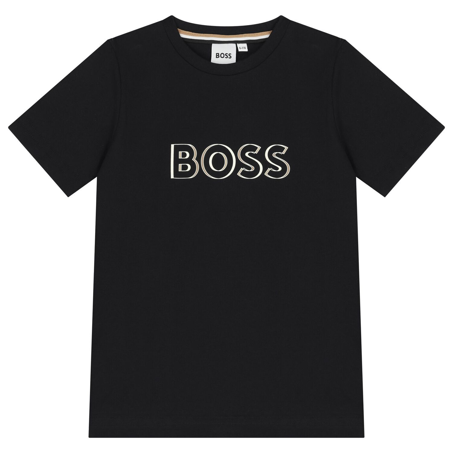 Boys Black Logo T-Shirt, 2, hi-res image number null