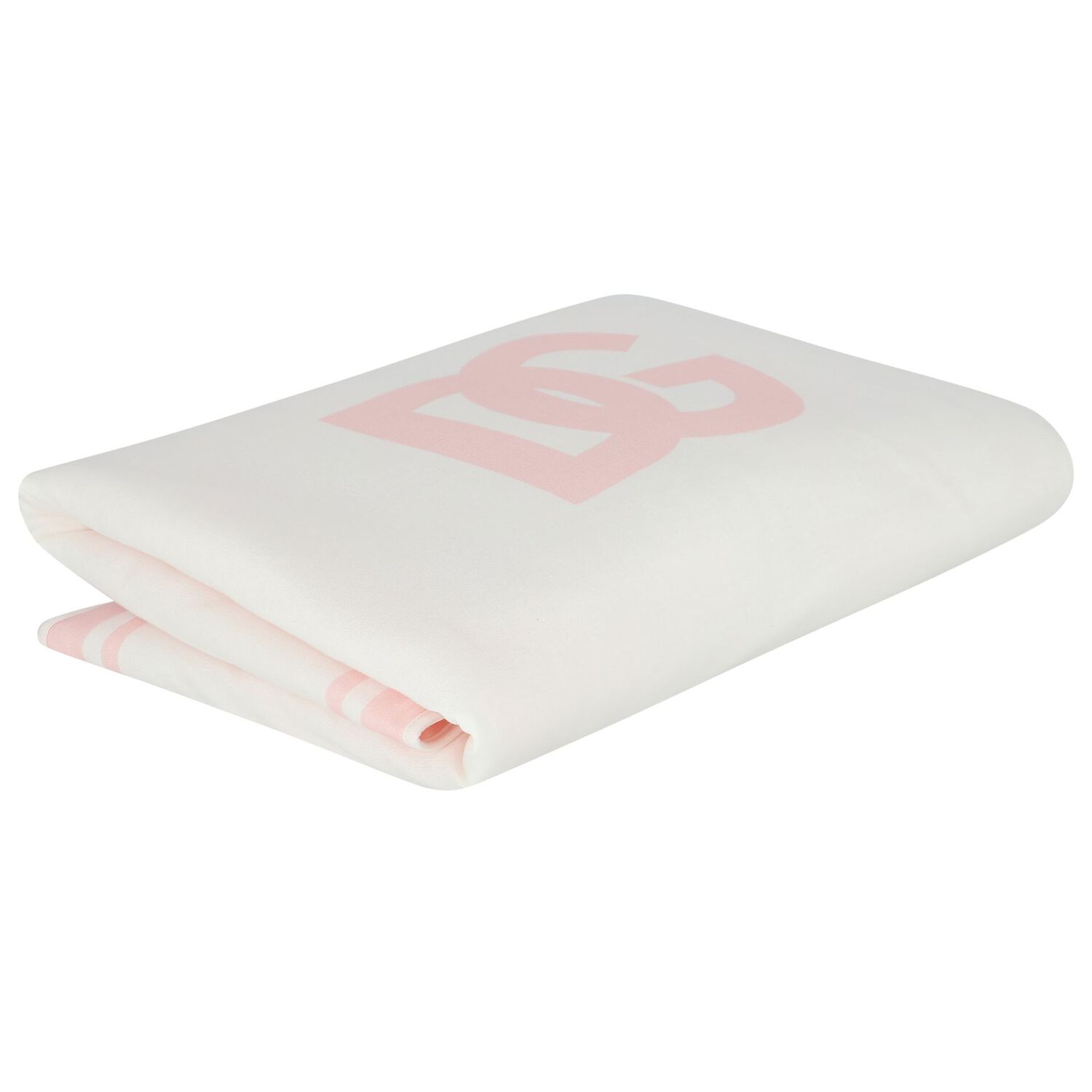 Baby Girls Pink & Ivory Logo Blanket, 1, hi-res